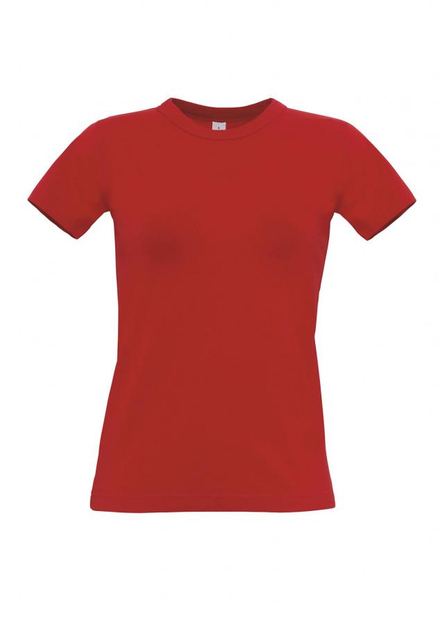 B&C Dámske tričko B&C - červené XL
