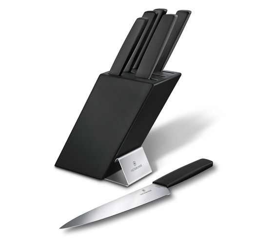 VICTORINOX Blok s čiernymi nožmi Victorinox Swiss Modern 6.7186.63