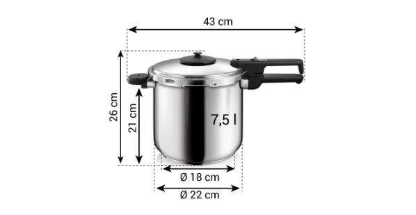 Obrázok TESCOMA GRANDCHEF TLAKOVY HRNIEC 7.5 L