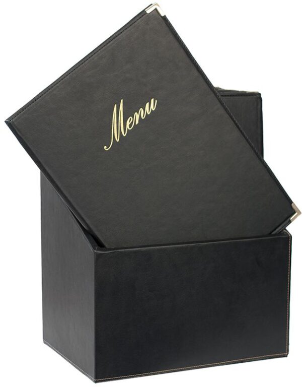 Box s jedálnymi lístkami CLASSIC, čierna (20 ks)