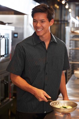 E-shop CHEF WORKS Exkluzívna pánska košeľa Chef Works s pruhmi L
