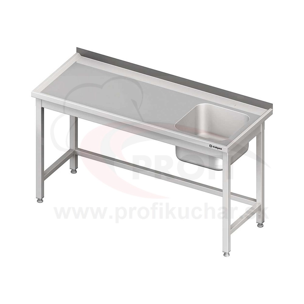 E-shop Umývací stôl s drezom - bez police 1500x700x850mm