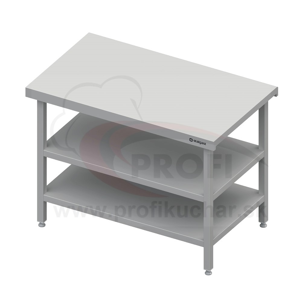 E-shop Neutrálný výdajný stôl s dvoma policami - 1300x710x880mm, bez obkladu