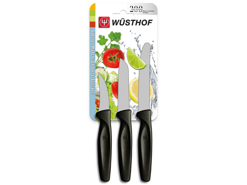 Wusthof  - Wüsthof Nože na zeleninu WÜSTHOF sada 3ks čierne