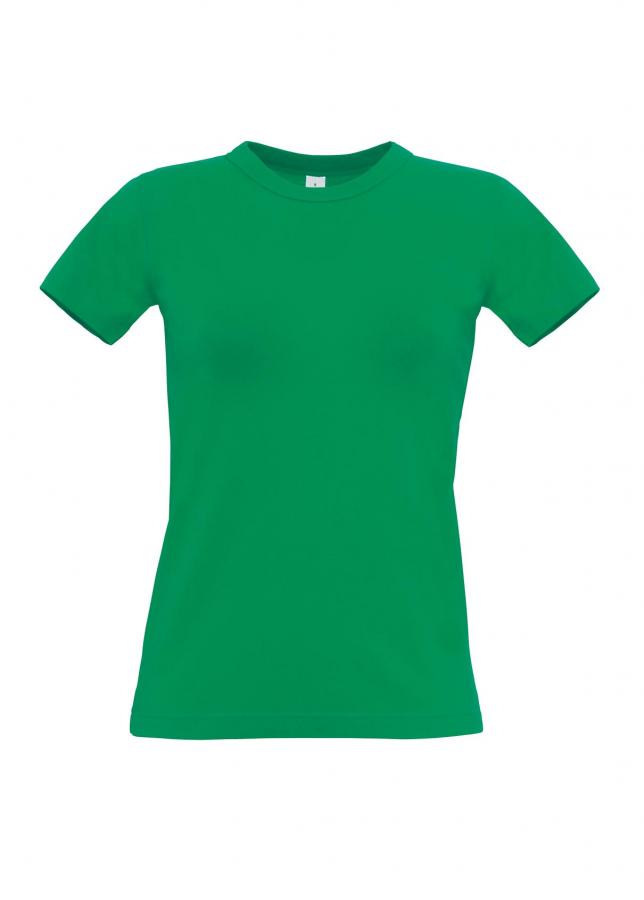 B&C Dámske tričko B&C - zelené XXL