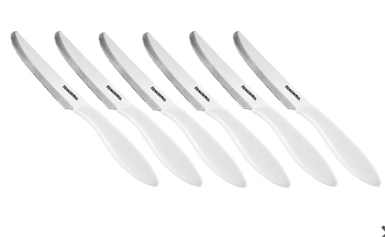 E-shop Tescoma nôž jedálenský PRESTO 12 cm, 6 ks, biela
