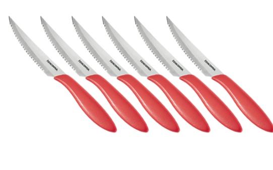 E-shop Tescoma nôž steakový PRESTO 12 cm, 6 ks, červená