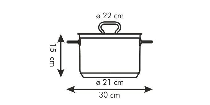 Obrázok Hrniec HOME PROFI s pokrievkou ø22 cm 5,5l