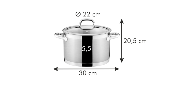 Obrázok Tescoma President Hrniec s pokrievkou 22 cm, 5.5 l, 22 cm, 5,5 l