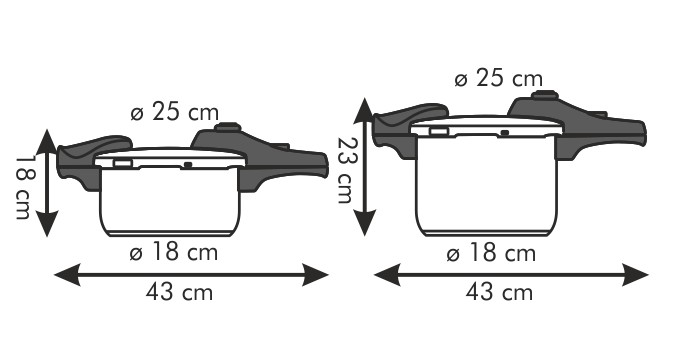 Obrázok Tescoma Tlakový hrniec BIO EXCLUSIVE + DUO 4.0 a 6.0 l (701710.00)