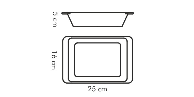 Obrázok Miska na zapekanie obdĺžniková GUSTO 25x16 cm