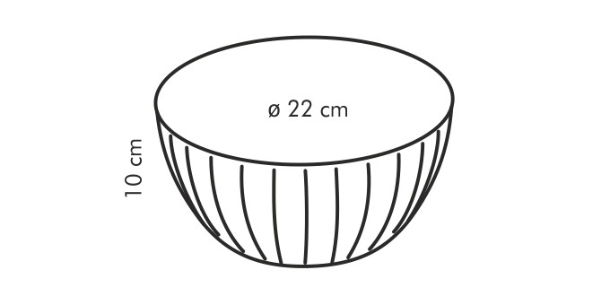 Obrázok Misa plastová DELÍCIA ø 22 cm, 2.5 l, žltá