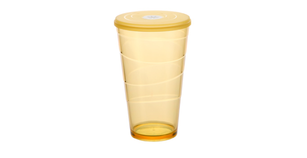 Tescoma pohár s viečkom myDRINK 600 ml oranžová