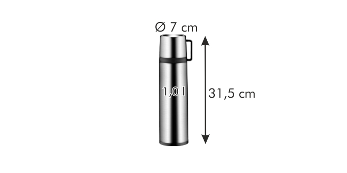 Obrázok TESCOMA CONSTANT TERMOSKA S HRNCEKOM 1.0 L, NEREZ