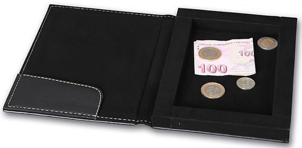 E-shop SECURIT Krabička na účtenky, peniaze a mince 14x20 cm, čierna