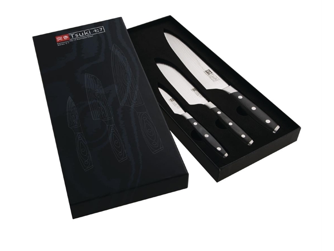 E-shop Tsuki - sada 3 nožov z damaškovej ocele
